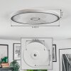 Simonstorp Deckenleuchte LED Silber, Weiß, 1-flammig
