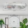 Ipres Deckenleuchte LED Silber, Weiß, 1-flammig
