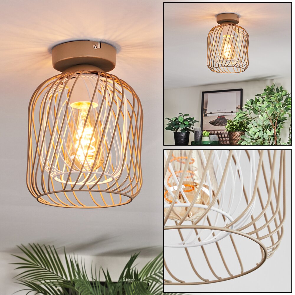 Narla Deckenleuchte Sandfarben, Weiß, 1-flammig main product photo