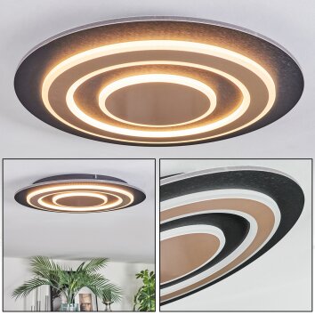 Lidor Deckenleuchte LED Schwarz, 1-flammig