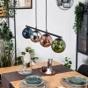 Gastor Pendelleuchte Glas 15 cm Blau, Chrom, Grün, Kupferfarben, Rauchfarben, 4-flammig