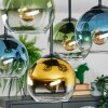 Koyoto Deckenleuchte Glas 15 cm Blau, Gold, Grün, Klar, 5-flammig