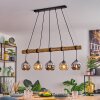 Koyoto Pendelleuchte Glas 15 cm Naturfarben, Schwarz, 5-flammig