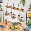 Koyoto Pendelleuchte Glas 15 cm Naturfarben, Schwarz, 5-flammig