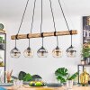 Koyoto Pendelleuchte Glas 15 cm Naturfarben, Schwarz, 5-flammig