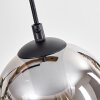 Koyoto Pendelleuchte Glas 15 cm Naturfarben, Schwarz, 5-flammig