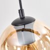 Koyoto Pendelleuchte Glas 15 cm Naturfarben, Schwarz, 5-flammig