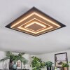 Lidor Deckenleuchte LED Schwarz, 1-flammig