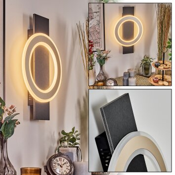 Lidor Wandleuchte LED Schwarz, 1-flammig