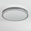 Salmi Deckenpanel LED Grau, Silber, 1-flammig, Fernbedienung