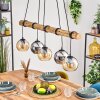 Koyoto Pendelleuchte Glas 15 cm Naturfarben, Schwarz, 5-flammig