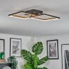 Binor Deckenleuchte LED Naturfarben, Schwarz, 1-flammig