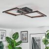 Binor Deckenleuchte LED Naturfarben, Schwarz, 1-flammig