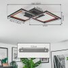 Binor Deckenleuchte LED Naturfarben, Schwarz, 1-flammig