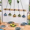 Koyoto Pendelleuchte Glas 15 cm Naturfarben, Schwarz, 5-flammig
