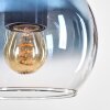Koyoto Pendelleuchte Glas 15 cm Naturfarben, Schwarz, 5-flammig