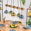 Koyoto Pendelleuchte Glas 15 cm Naturfarben, Schwarz, 5-flammig