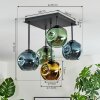 Ripoll Deckenleuchte Glas 15 cm Blau, Gold, Grün, 5-flammig