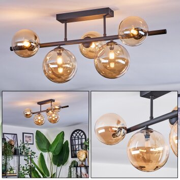 Chehalis Deckenleuchte Glas 12 cm, 15 cm Bernsteinfarben, 5-flammig Chehalis Deckenleuchte Glas 12 cm, 15 cm Bernsteinfarben, 5-flammig