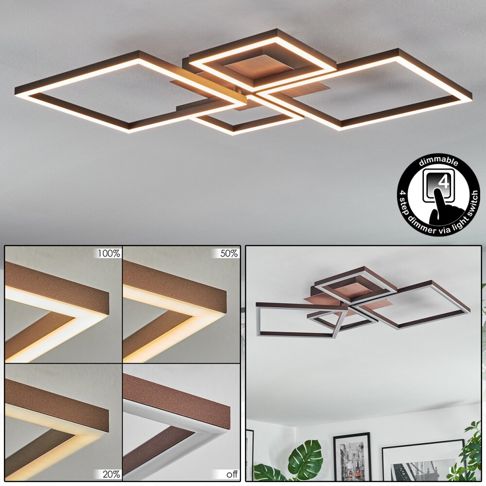 Brina Deckenleuchte LED Braun, 1-flammig main product photo