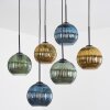 Koyoto Hängeleuchte Glas 20 cm Blau, Gold, Grün, 6-flammig