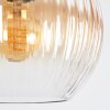 Koyoto Hängeleuchte Glas 20 cm Bernsteinfarben, Klar, Rauchfarben, 6-flammig