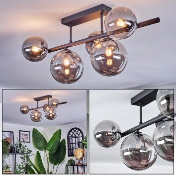 Chehalis Deckenleuchte Glas 12 cm, 15 cm Rauchfarben, 5-flammig Chehalis Deckenleuchte Glas 12 cm, 15 cm Rauchfarben, 5-flammig