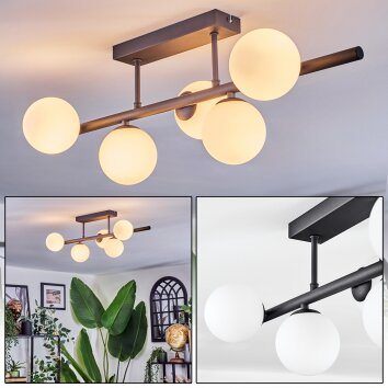 Chehalis Deckenleuchte Glas 10 cm Weiß, 5-flammig Chehalis Deckenleuchte Glas 10 cm Weiß, 5-flammig