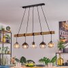 Koyoto Pendelleuchte Glas 15 cm Naturfarben, Schwarz, 5-flammig