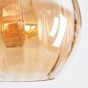Koyoto Hängeleuchte Glas 20 cm Bernsteinfarben, Rauchfarben, 6-flammig
