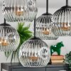 Ripoll Deckenleuchte Glas 15 cm Chrom, Klar, Rauchfarben, 5-flammig