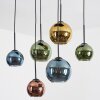 Koyoto Hängeleuchte Glas 15 cm, 20 cm Blau, Gold, Grün, Kupferfarben, 6-flammig