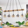 Ripoll Pendelleuchte Glas 15 cm Naturfarben, Schwarz, 5-flammig