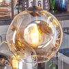 Ripoll Hängeleuchte Glas 20 cm Bernsteinfarben, Klar, Rauchfarben, 6-flammig