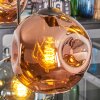 Ripoll Hängeleuchte Glas 20 cm Blau, Grün, Kupferfarben, 6-flammig