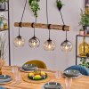 Koyoto Pendelleuchte Glas 15 cm Naturfarben, Schwarz, 4-flammig