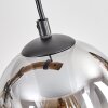 Koyoto Pendelleuchte Glas 15 cm Naturfarben, Schwarz, 4-flammig