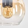 Koyoto Pendelleuchte Glas 15 cm Naturfarben, Schwarz, 4-flammig
