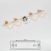 Saire Deckenleuchte Chrom, Messing, 4-flammig