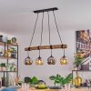 Koyoto Pendelleuchte Glas 15 cm Naturfarben, Schwarz, 4-flammig