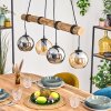 Koyoto Pendelleuchte Glas 15 cm Naturfarben, Schwarz, 4-flammig