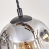 Ripoll Pendelleuchte Glas 15 cm Naturfarben, Schwarz, 4-flammig
