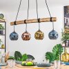 Ripoll Pendelleuchte Glas 15 cm Naturfarben, Schwarz, 4-flammig