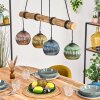 Koyoto Pendelleuchte Glas 15 cm Naturfarben, Schwarz, 4-flammig