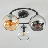Koyoto Deckenleuchte Glas 15 cm Bernsteinfarben, Chrom, Klar, Rauchfarben, 3-flammig