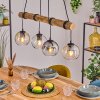 Koyoto Pendelleuchte Glas 15 cm Naturfarben, Schwarz, 4-flammig