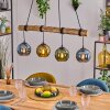 Koyoto Pendelleuchte Glas 15 cm Naturfarben, Schwarz, 4-flammig