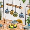 Koyoto Pendelleuchte Glas 15 cm Naturfarben, Schwarz, 4-flammig