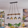 Koyoto Pendelleuchte Glas 15 cm Naturfarben, Schwarz, 4-flammig