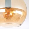 Koyoto Deckenleuchte Glas 15 cm Bernsteinfarben, Rauchfarben, 2-flammig